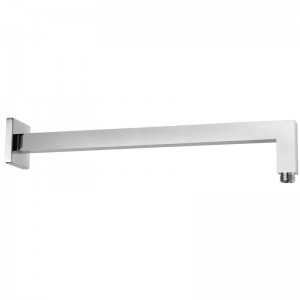 Square Chrome Horizontal Shower Arm